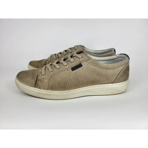 Ecco Danish Design Leather Shoes Size Mens 8 EUR 42 Beige Gray White 47003402459 - Picture 6 of 9